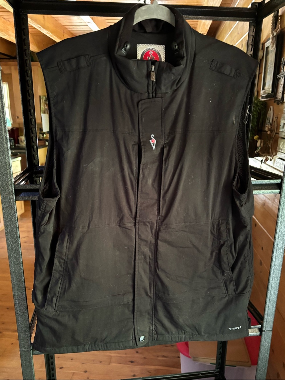 SCOTTeVEST TEC Travel Vest Black Multi Pocket Hidden Tech Organizer Men’s Lg